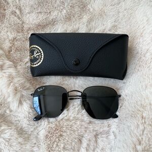 RAY-BAN POLARIZED HEXAGONAL SUNGLASSES BLACK